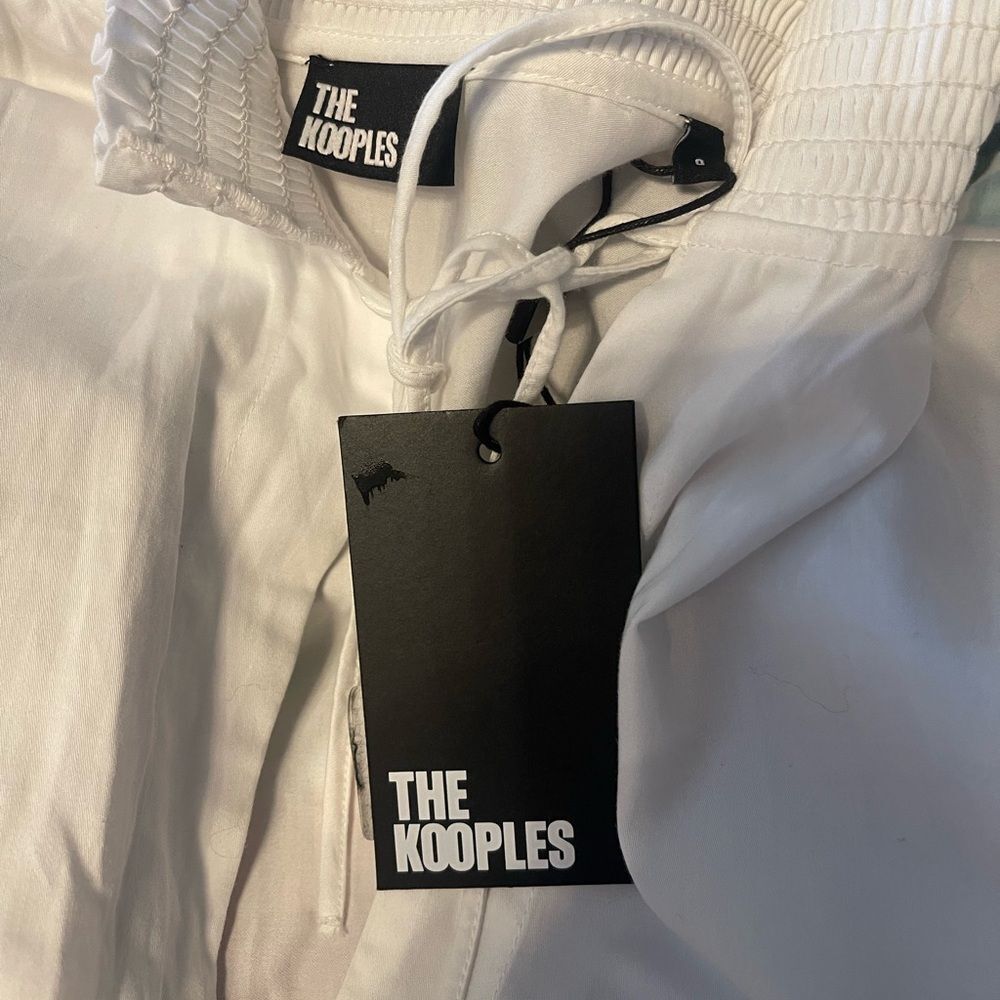 The Kooples White Long Sleeve Mandarin Collar Gown %100 cotton - Picture 4 of 6